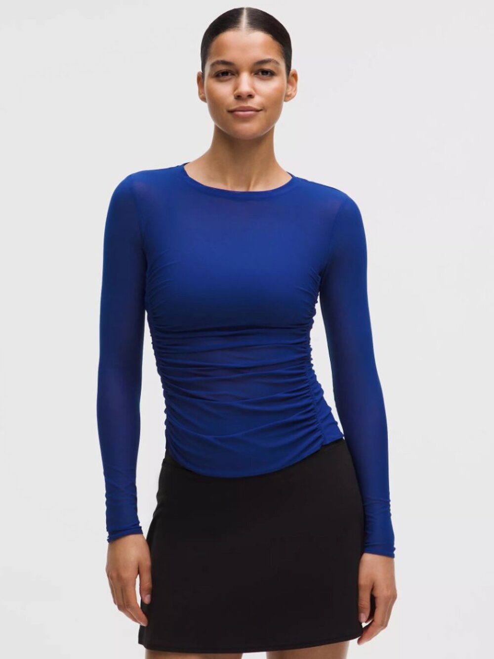lululemon mesh ruched long-sleeve (XS)